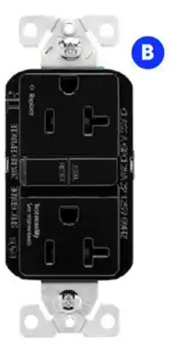 RONA EATON 20-A, 125-V, black GFCI receptacles offer