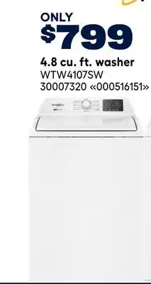 RONA Whirlpool 4.8 cu. ft. washer offer