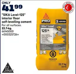 RONA SIKA Level-125 interior floor self-levelling cement, 22.7-kg offer