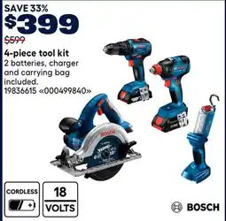 RONA Bosch 4-piece tool kit offer