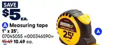 RONA Measuring tape 1 x 25' offer