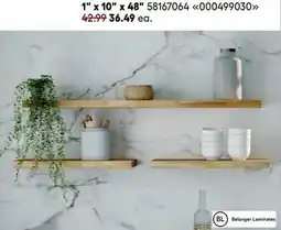 RONA Envivo and CenterPointe decorative shelving, 1 x 10 x 48 offer