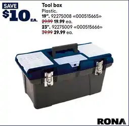 RONA RONA 19 Tool box offer