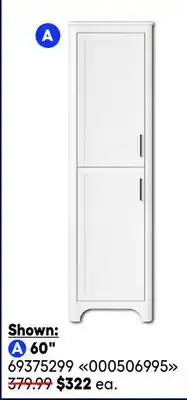 RONA and vanities and linen cabinets, 60 offer