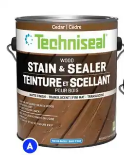RONA 3.78-L cans of TECHNISEAL wood stain and sealer Cedar offer