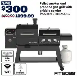 RONA Pit Boss Pellet smoker and propane gas grill with griddle combo offer