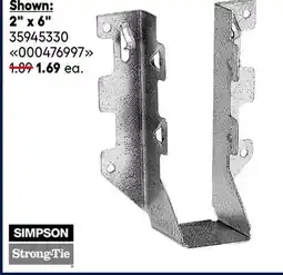 RONA Simpson Strong-Tie Joist Hanger 2 x 6 offer
