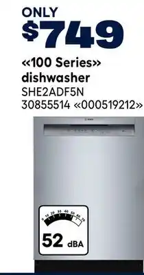 RONA Bosch 100 Series dishwasher offer