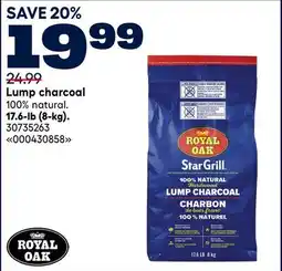RONA Royal Oak Lump charcoal offer