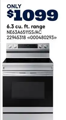 RONA SAMSUNG 6.3 cu. ft. range offer