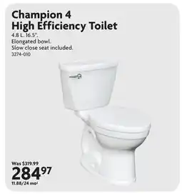 Home Hardware Champion 4 High Efficiency Toilet offer