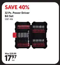 Home Hardware 32 Pc. Power Driver Bit Set offer
