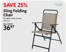 Home Hardware Sling Folding Chair offer