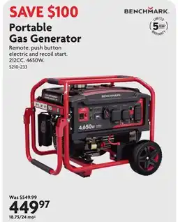 Home Hardware Portable Gas Generator offer