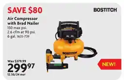 Home Hardware Air Compressor with Brad Nailer offer