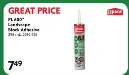 Home Hardware PL 600 Landscape Block Adhesive offer