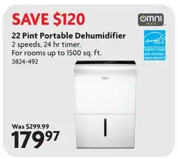 Home Hardware 22 Pint Portable Dehumidifier offer