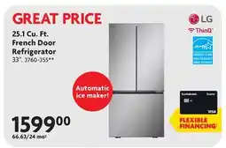 Home Hardware 25.1 Cu. Ft. French Door Refrigerator offer