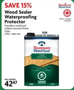 Home Hardware Wood Sealer Waterproofing Protector offer