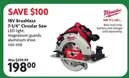 Home Hardware 18V Brushless 7-1/4 Circular Saw offer