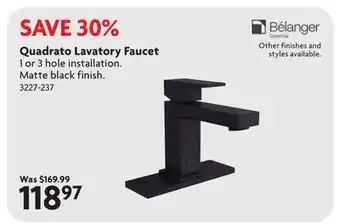 Home Hardware Quadrato Lavatory Faucet offer