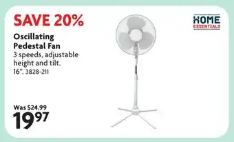 Home Hardware Oscillating Pedestal Fan offer
