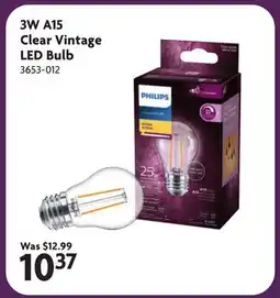 Home Hardware 3W A15 Clear Vintage LED Bulb offer