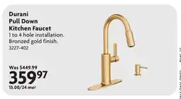 Home Hardware Durani Pull Down Kitchen Faucet offer