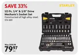 Home Hardware 123 Pc. 1/4 & 3/8 Drive Mechanic's Socket Set offer