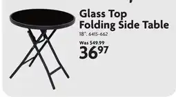 Home Hardware Glass Top Folding Side Table offer