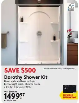 Home Hardware Dorothy Shower Kit offer