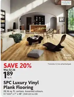 Home Hardware SPC Luxury Vinyl Plank Flooring offer