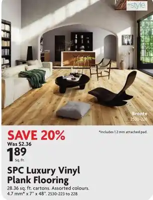 Home Hardware SPC Luxury Vinyl Plank Flooring offer