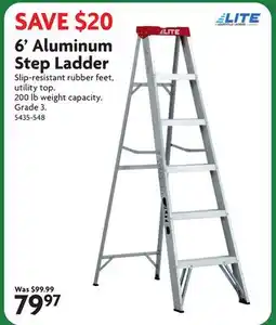 Home Hardware 6' Aluminum Step Ladder offer