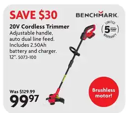 Home Hardware 20V Cordless Trimmer offer