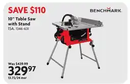 Home Hardware 10 Table Saw with Stand offer