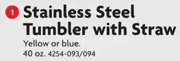 Home Hardware Stainless Steel Tumbler with Straw offer