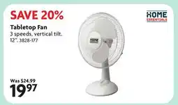 Home Hardware Tabletop Fan offer