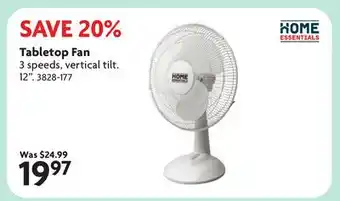 Home Hardware Tabletop Fan offer