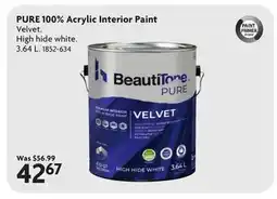 Home Hardware PURE 100% Acrylic Interior Paint offer