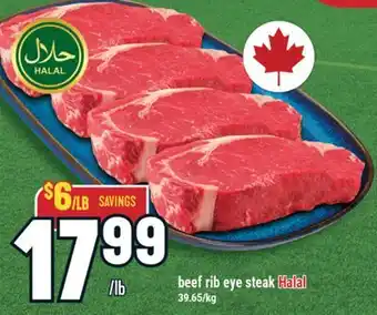 Marché Adonis beef rib eye steak offer