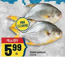 Marché Adonis thawed pompano offer