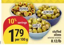 Marché Adonis stuffed olives offer