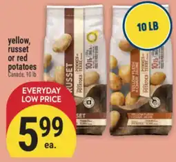 Marché Adonis yellow, russet or red potatoes offer