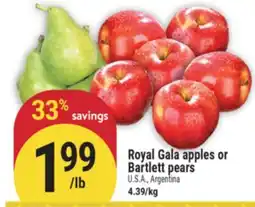 Marché Adonis Royal Gala apples or Bartlett pears offer