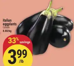 Marché Adonis Italian eggplants offer