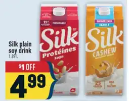 Marché Adonis Silk plain soy drink offer