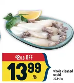 Marché Adonis Whole cleaned squid offer