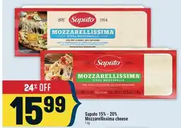Marché Adonis Saputo 15% - 20% Mozzarellissima cheese offer