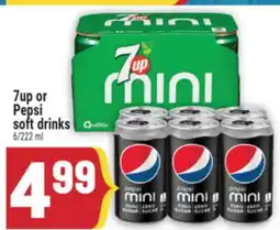 Marché Adonis 7up or Pepsi soft drinks offer